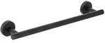 Wenko Handtuchstange, Schwarz, Metall, rund, 40x5.5x7 cm, Badaccessoires,