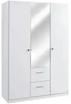 Xora Dreht&uuml;renschrank, Wei&szlig;, Glas, Holzwerkstoff, 5 F&auml;cher, 2 Schublade(n)