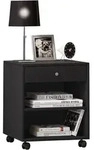 Livetastic Nachtschrank, Schwarz, Kunststoff, 1 Schublade(n) Schubladen,...