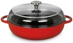 K&uuml;chenprofi Bratpfanne Provence, Rot, Metall, 3.9 L, 7.5 cm, antihaftbeschichtet,