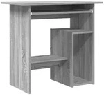 vidaXL Schreibtisch, Silbereichen, Holz, Strukturbuche, Rechteckig,Rechteckig,