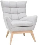 Miliboo Sessel, Hellgrau, Textil, 93x101x75 cm, Wohnzimmer, Sessel,...