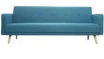 Miliboo Sofa, Blau, Textil, 82.5x80.5x205 cm, Wohnzimmer, Sofas & Couches,