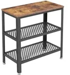 Boxxx Beistelltisch, Braun, Schwarz, Metall, Holzwerkstoff, rechteckig, eckig,