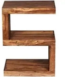 Mid.you Beistelltisch, Sheesham, Holz, Sheesham, massiv, rechteckig, Sockel,