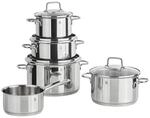 WMF Kochtopfset Astoria, Edelstahl, Metall, 5-teilig, 20 cm,16 cm,