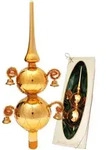 Krebs Glas Lauscha Baumspitze, Gold, Glas, 33 cm, Dekoration,...