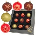 Krebs Glas Lauscha Christbaumkugeln, Mehrfarbig, Glas, 8x8x8 cm, Dekoration,