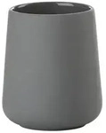 Zone Denmark Zahnputzbecher, Grau, Keramik, 8x10x8 cm, Badaccessoires,