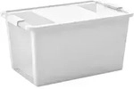 Aufbewahrungsbox, Wei&szlig;, Kunststoff, Uni, 35x28x55 cm, Deckel, Deckel abnehmbar,