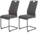 P & B Schwingstuhl-Set Christina, Anthrazit, Metall, Textil, C-Form, 44x61x98...