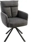 riess-ambiente Armlehnstuhl, Grau, Metall, 60x92x67 cm, Esszimmer, St&uuml;hle,