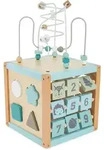 Bieco Spielwaren Motorikw&uuml;rfel, Blau, Holz, 30x30 cm, Spielzeug, Babyspielzeug,