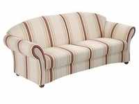 Max Winzer 3-Sitzer-Sofa, Braun, Weiß, Beige, Textil, Streifen, 202x85x81 cm,