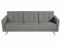 Max Winzer 3-Sitzer-Sofa, Hellgrau, Textil, 224x81x83 cm, Goldenes M, Made in Europe,