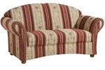 Max Winzer 2-Sitzer-Sofa, Rot, Beige, Holz, Streifen, 151x85x81 cm, Goldenes M,...