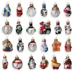 Krebs Glas Lauscha Christbaumschmuck, Mehrfarbig, Glas, 3x4x3 cm, Dekoration,