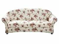 Max Winzer 3-Sitzer-Sofa, Rot, Beige, Textil, Blume, 202x85x81 cm, Goldenes M, Made