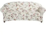 Max Winzer 3-Sitzer-Sofa, Rot, Wei&szlig;, Holz, Blume, 202x85x81 cm, Goldenes M,...