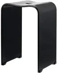 bremermann Duschhocker,, Schwarz Hochglanz, Kunststoff, 32x48.5x27 cm,