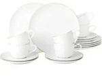 Seltmann Weiden Kaffeeservice, Wei&szlig;, Gold, Keramik, 18-teilig, Rund, 24x18.1x43 cm,