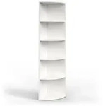 Vicco Wandregal, Wei&szlig;, Holzwerkstoff, 6 F&auml;cher, Formgebogen, 40x180x40 cm,
