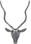 Mid.you Wanddeko, Silber, Metall, 33x54x4 cm, Dekoration, Skulpturen & Dekoobjekte,