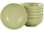 Creatable Dipschalenset, Salbeigr&uuml;n, Keramik, 6-teilig, rund, Essen & Trinken,