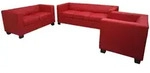 MCW 3-2-1, Rot, Leder, 400x70x300 cm, Wohnzimmer, Sofas & Couches,...