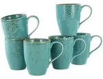 Creatable Kaffeebecherset, T&uuml;rkis, Keramik, 6-teilig, 300 ml, Kaffee & Tee,...