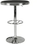 Mid.you Bartisch, rund, Bodenplatte, 68 cm, h&ouml;henverstellbar, Esszimmer, Tische,