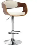 CLP Barhocker, Wei&szlig;, Walnuss, Metall, 50x88x48 cm, Esszimmer, Barm&ouml;bel,...