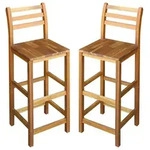 vidaXL Gartenbarhocker,, Braun, Holz, 36x110x42 cm, Gartenm&ouml;bel, Gartenst&uuml;hle,