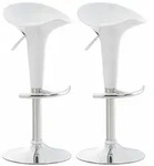 CLP Barhocker, Wei&szlig;, Metall, 37x87x37 cm, Esszimmer, Barm&ouml;bel, Barhocker