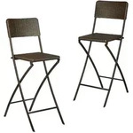 Relaxdays 2Xbarhocker, Dunkelbraun, Metall, 44x115x63 cm, Esszimmer, Barm&ouml;bel,