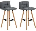 SoBuy Barhocker, Grau, Holzwerkstoff, 44x90x44 cm, Esszimmer, Barm&ouml;bel, Barhocker
