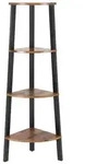 Boxxx Regal, Braun, Schwarz, Holzwerkstoff, Vintage, 4 F&auml;cher, 33.9x124.5x33.9 cm,
