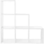Boxxx Aktenregal, Wei&szlig;, Holzwerkstoff, 6 F&auml;cher, 97.5x97.5x29 cm, stehend,