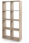 Vicco Raumteiler, Sonoma Eiche, Holzwerkstoff, 8 F&auml;cher, Rechteckig, 143x72x29 cm,