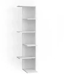 Vicco Eckregal, Wei&szlig;, Holzwerkstoff, 6 F&auml;cher, Formgebogen, 37x140.1x37 cm,