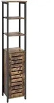 Boxxx Regal, Braun, Schwarz, Metall, Holzwerkstoff, Vintage, 4 F&auml;cher, 37x167x30 cm,