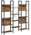 Boxxx Regal, Braun, Schwarz, Holzwerkstoff, Vintage, 14 F&auml;cher, 158x166x24 cm,