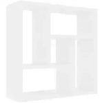 vidaXL Wandregal, Wei&szlig;, Holz, 5 F&auml;cher, Rechteckig, 45.1x45.1x16 cm, Wohnzimmer,