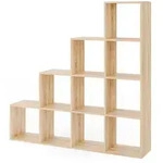 Vicco Treppenregal, Sonoma Eiche, Holzwerkstoff, 10 F&auml;cher, Rechteckig, 142.5x140x29