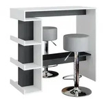 Vicco Bartisch-Set, Wei&szlig;, Holzwerkstoff, 4 F&auml;cher, Rechteckig,Rechteckig,