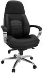 Mid.you Chefsessel, Schwarz, Metall, Textil, Drehkreuz, 73x137x73 cm, Wippmechanik