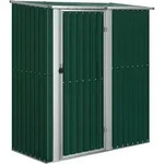 vidaXL Ger&auml;teschuppen, Gr&uuml;n, Metall, 97x209.5x180.5 cm, Aufbewahrung &
