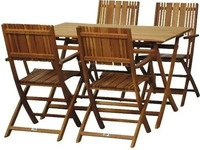 Siena Garden GARTENTISCHGRUPPE Akazie 80x74x120 cm