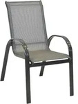 Gardenson Stapelsessel, Braun, Metall, 56x97x76 cm, stapelbar, Gartenm&ouml;bel,
