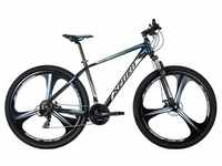 KS Cycling Mountainbike Hardtail Xplicit 581M, Blau, Schwarz, Metall, 139x76x21 cm,